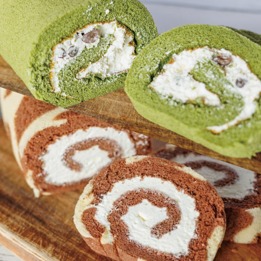 【送料無料・春の贈りもの4月30日まで限定販売】CHIDORI GROUP ロールケーキ2本セット(きりん・抹茶)