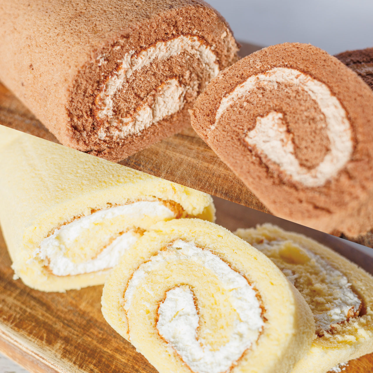 【送料無料・春の贈りもの4月30日まで限定販売】CHIDORI GROUP ロールケーキ2本セット(プレーン・チョコ)